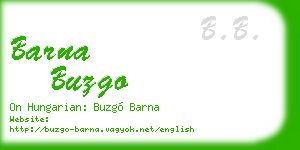 barna buzgo business card